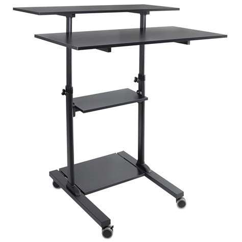 Buy It Wide Mobile Stand Up Desk Height Adjustable Rolling