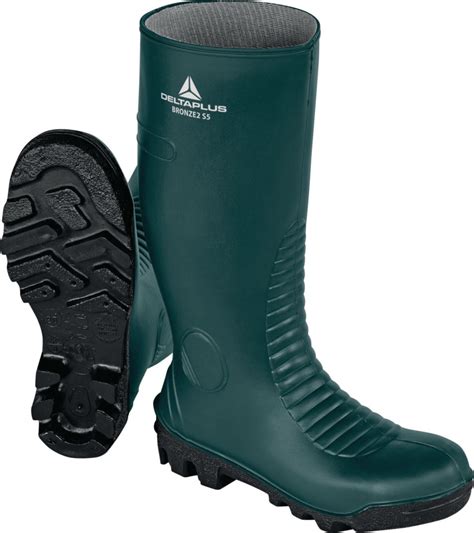 Botte Bronze2 S5 SRA PVC Vert Noir Taille 42 DELTA PLUS