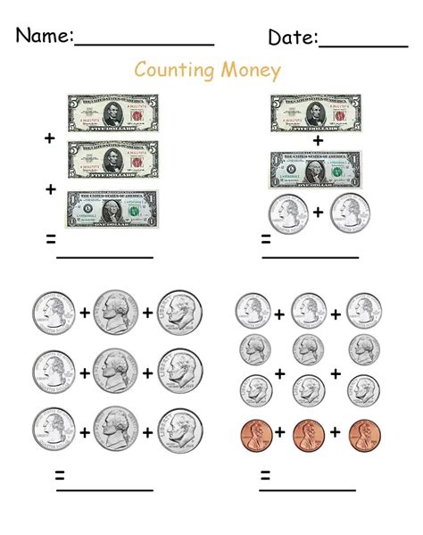 Printable Money Worksheet