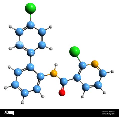 D Image De La Formule Du Squelette De Boscalide Structure Chimique