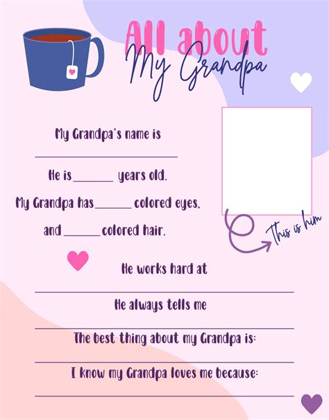 All About My Grandpa 10 Free Pdf Printables Printablee