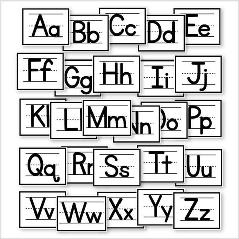 Printable Manuscript Alphabet Chart