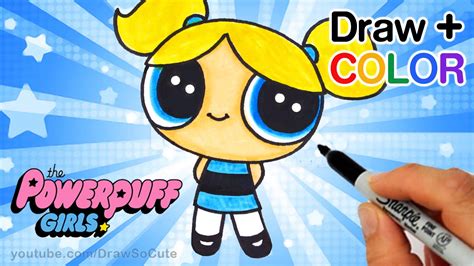 How To Draw Color Bubbles From Powerpuff Girls Step By Step Easy