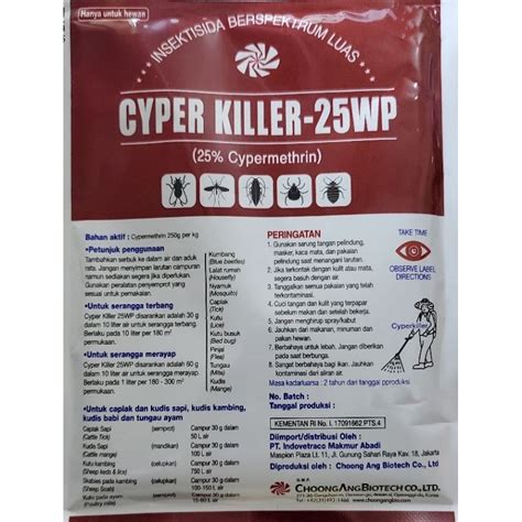 Jual Cyperkiller Cyper Killer 25 Wp 30 Gram Original Triple M Insektisida Pembasmi Kutu