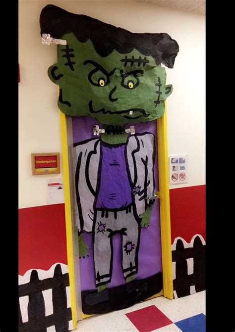 Frankenstein Door Decor Happy Holloween Door Decorations Diy Door