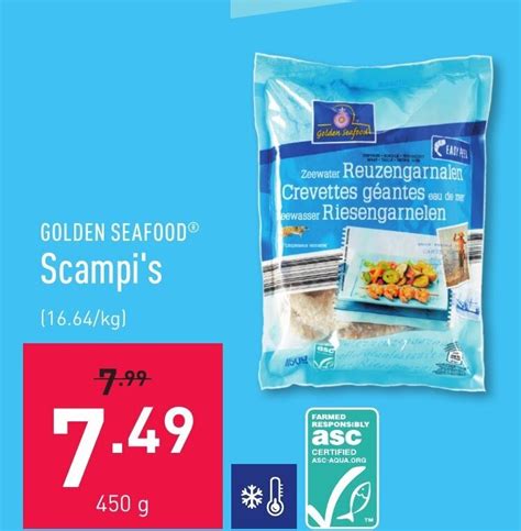 Golden Seafood Scampi Promotie Bij ALDI