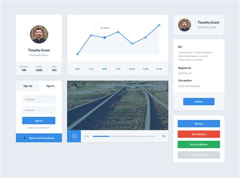 Download Free Flat Ui Kit Psd File Freeimages