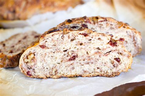 No Knead Cranberry Walnut Bread Kendras Treats