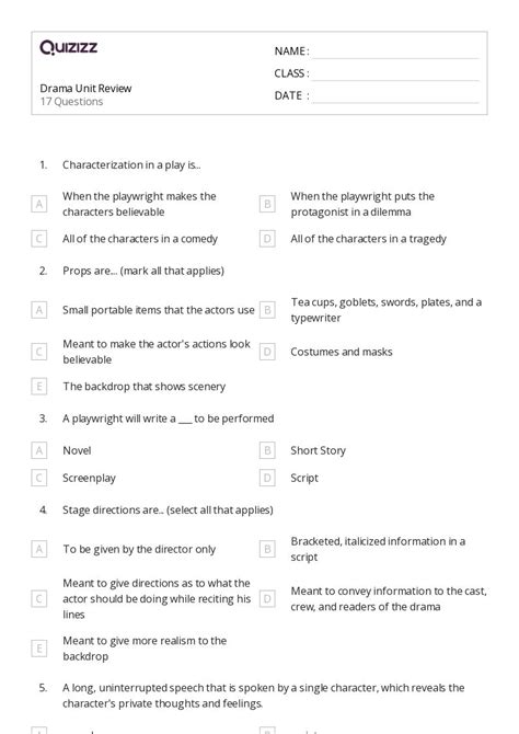 50 Readers Theater Worksheets For 8th Class On Quizizz Free Printable