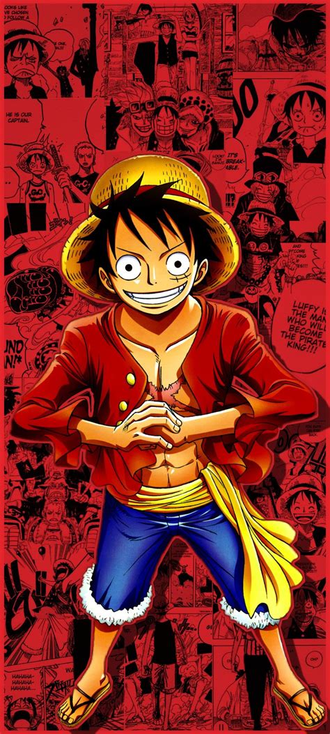 One piece luffy wallpaper Manga red