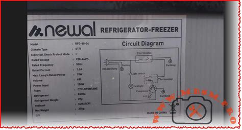 Mbsm Pro Refrigerator Ref 88 04 Newal BRANDT W433253 68L 100W