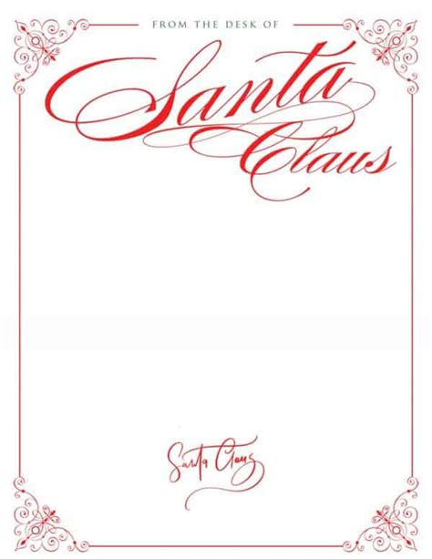 Free Printable Santa Stationary