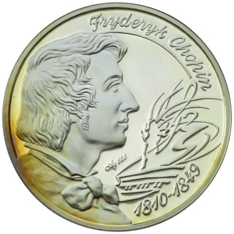 Medal Numizmat Wielcy Polacy Fryderyk Chopin 2009