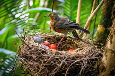 Premium Ai Image Cuckoo Bird Laying Eggs In Another Birds Nest Created With Generative Ai