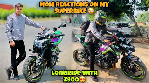 First Long Ride With My Kawasaki Ninja Z900😍and Mom Reactions On My Superbike😳 Youtube