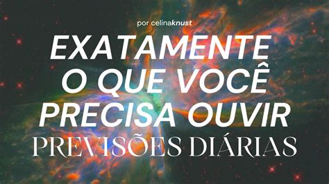 EXATAMENTE o que você precisa ouvir PREVISÕES DIÁRIAS tarot matinal