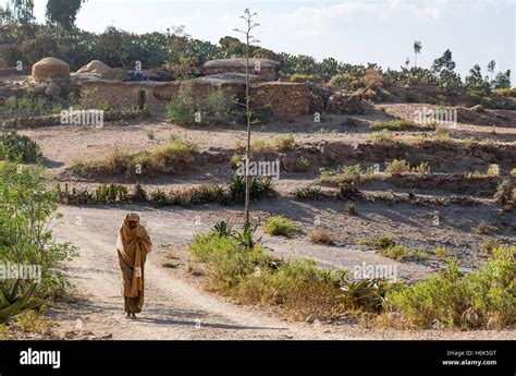 Ethiopia Adigrat Farmer Houses In The Outskirts Of The Village Stock