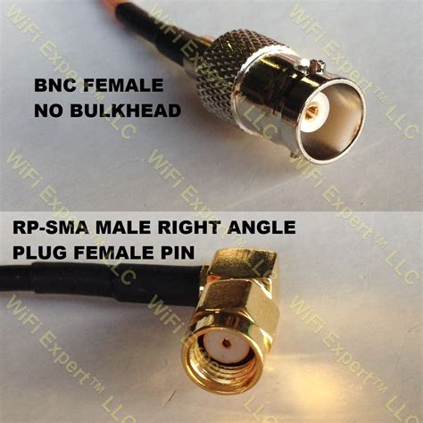 Rg58 Bnc Female To Rp Sma Male Angle Coaxial Rf Pigtail Cable Rf