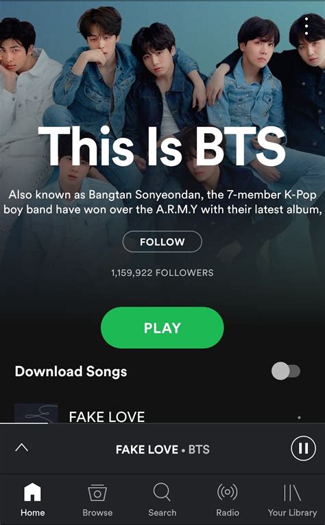 K Pop Boy Band Sensation Btss New Album Available On Spotify