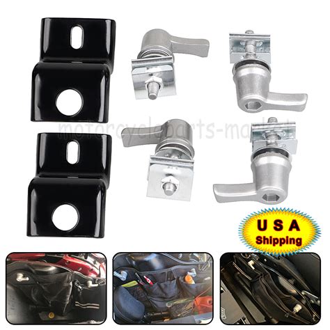 Saddlebag Lever Lock Bolt Nut Mounting Bracket Kit For Harley Touring