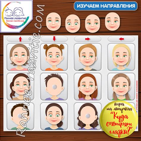 Дидактическая игра «Куда смотрят глазки?» - Скачать шаблон | Раннее ...