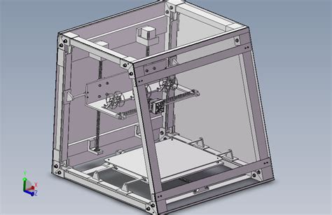 B08 3d打印机 Solidworks 2018 模型图纸下载 懒石网