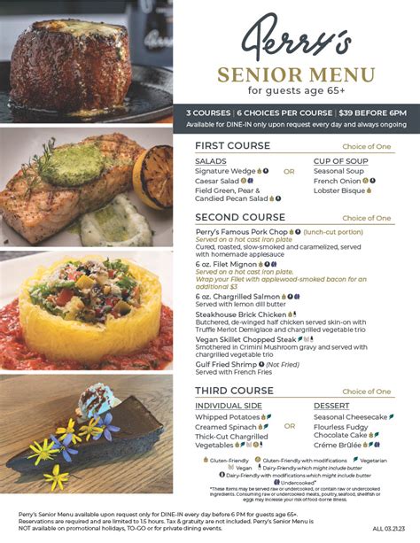 Perry S Senior Menu Jaimie Paulette