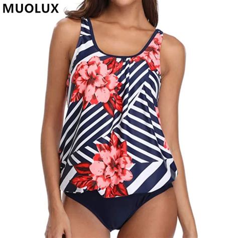 Tankini Maiô Feminino Natação Terno Plus Size Uma Peça Impressão Calções De Banho 2022 Floral Do