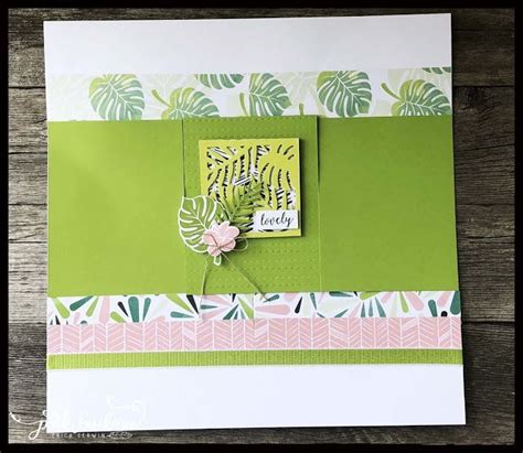 Tropical Chic Scrapbook Page Stamp Club To Go Pink Buckaroo Designs