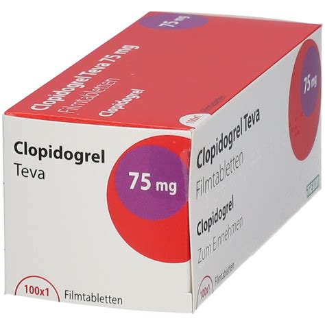 Clopidogrel Teva 75 Mg 100 St Mit Dem E Rezept Kaufen Shop Apotheke