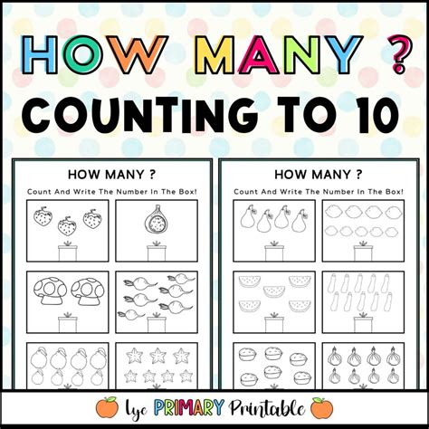 How Many Counting To 10 Numbers 1 10 Count Write And Practice Worksheets Made By Teachers