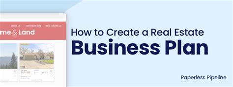 Writing A Real Estate Business Plan How To Get Your Business Off The