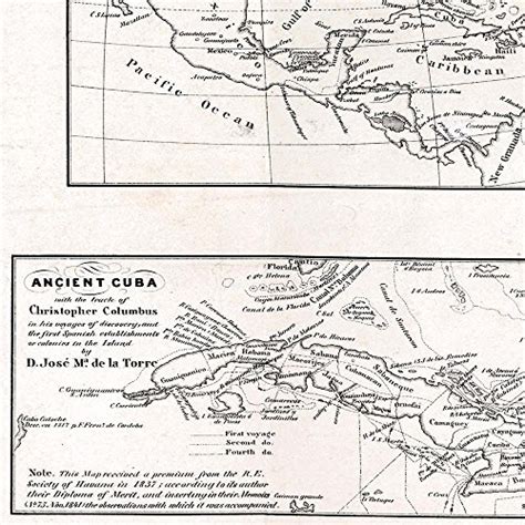 Antiguos Maps Mapa De La Isla De Cuba Map Circa 1855 Measures 24 In