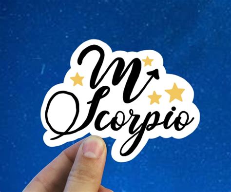 Minimalistic Scorpio Vinyl Sticker Astrology Sticker Best Etsy