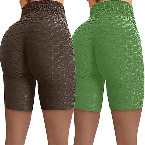 LAKOYA 2 Stücke Hohe Taille Kurze Hochtaillierte Leggings fã¼r Damen