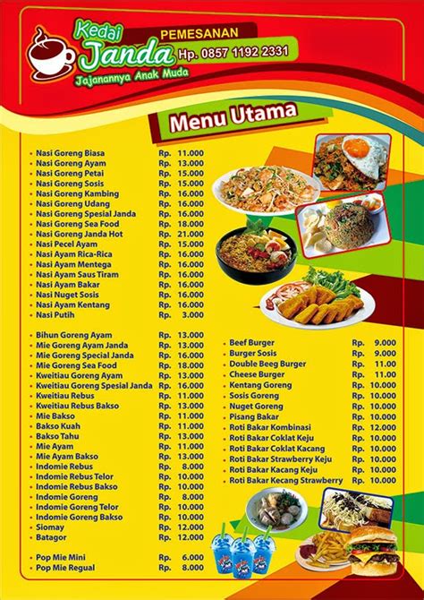 Info Contoh Desain Menu Makanan Template