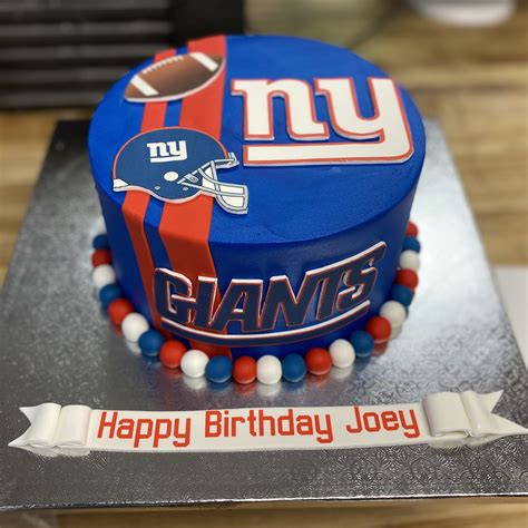 Giants Football Birthday Cake Name