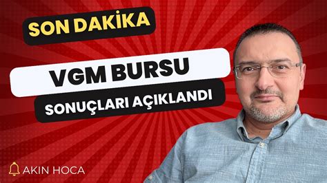 SON DAKİKA VGM BURS SONUÇLARI AÇIKLANDI BURS NEREDEN ÖĞRENİLİR YouTube