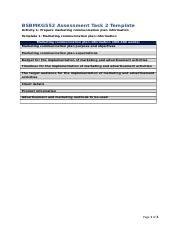 Bsbmkg Assessment Task Template Docx Bsbmkg Assessment Task