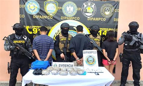 Capturados tres miembros de la Pandilla 18 por tráfico de drogas en la