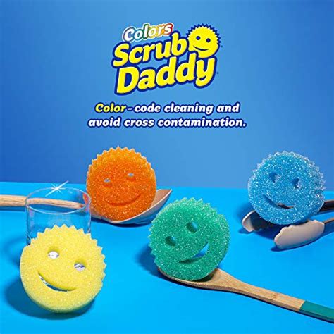 Scrub Daddy Sponge Set - Colors - Scratch-Free Scrubbers for Dishes and ...