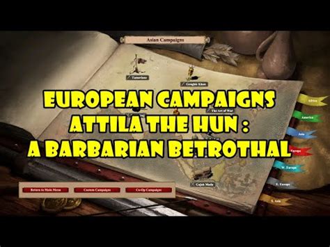 European Campaigns Attila The Hun A Barbarian Betrothal Aoe Ii