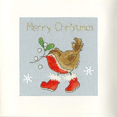 Christmas Cross Stitch Card Kit By Bothy Threads Step Into Etsy