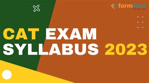 CAT Exam Syllabus 2023 – Formfees