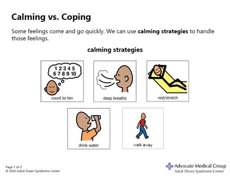 Calming vs. Coping Strategies | Adult Down Syndrome Center