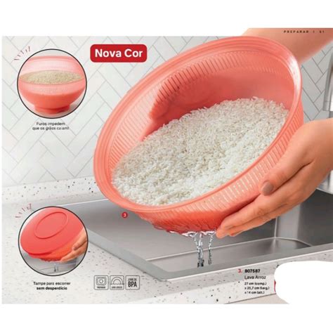 Lava Arroz Tupperware Shopee Brasil