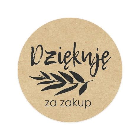 Naklejki Eco Kraft Mm Szt Dzi Kuj Za Zakup Etykieta Kraft