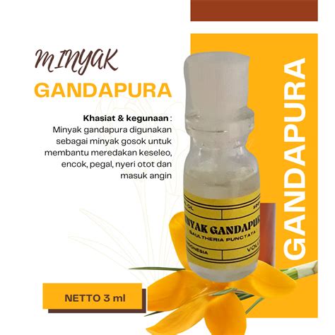 Minyak Gandapura Murni 100 Varian 3 Ml Lazada Indonesia