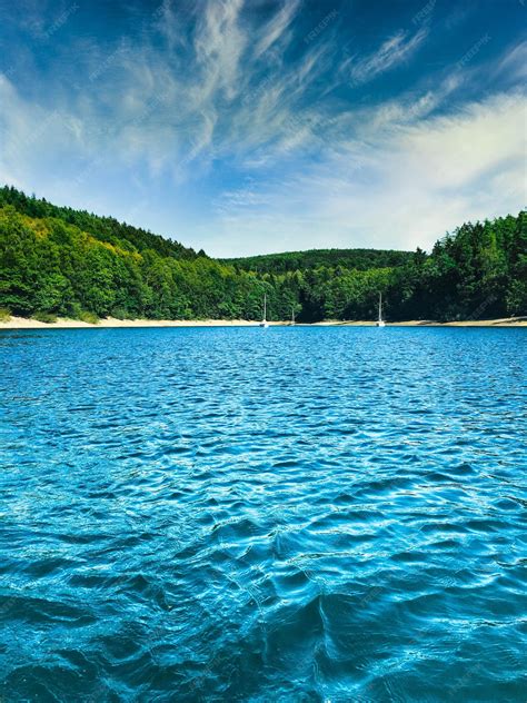 Premium Photo | Blue lake