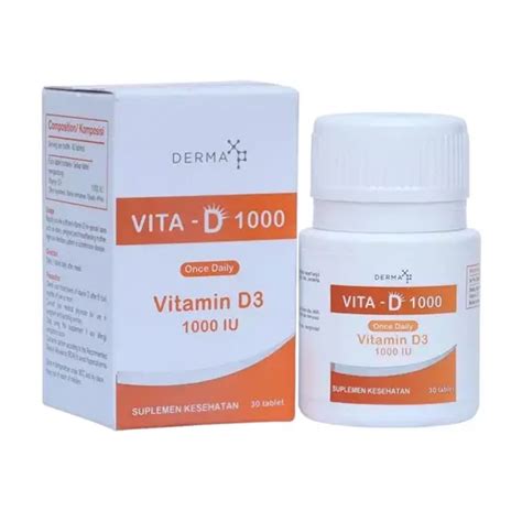 Vita D 1000 IU 30 Tablet Kegunaan Efek Samping Dosis Dan Aturan